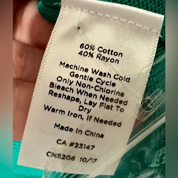 Talbots NWT Teal V-Neck Button Cardigan - Medium Petite - Picture 9 of 9